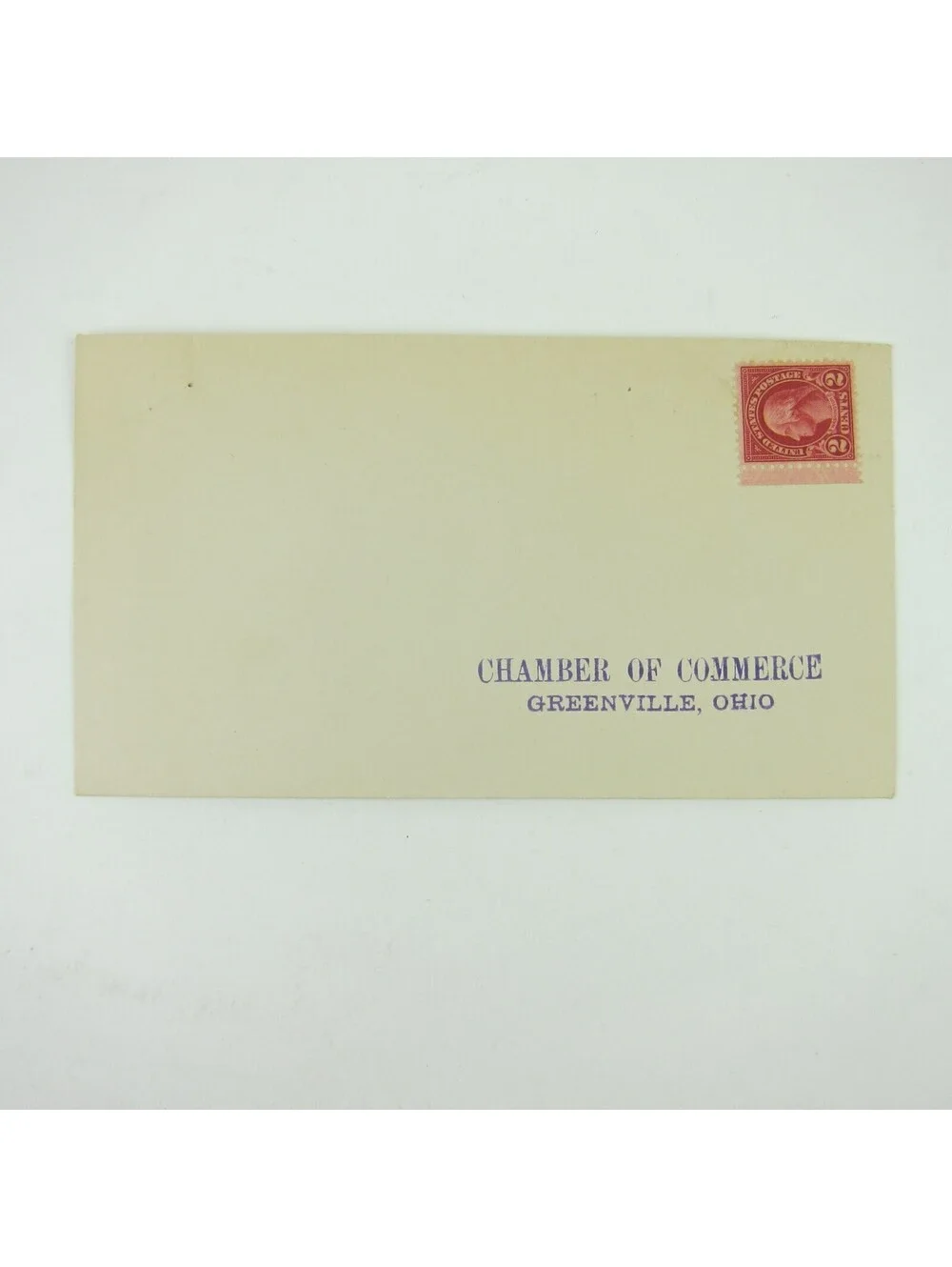 US Postal Stationery Chamber of Commerce Greenville Ohio 2c Washington Antique